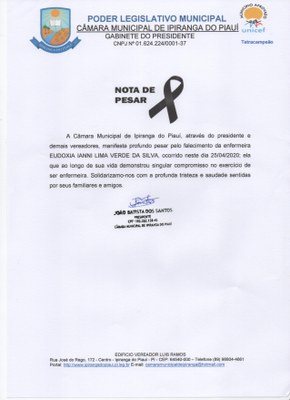 Nota de pesar